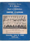 Hearts Of Midlothian Football Programme.