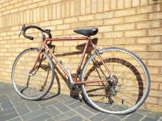 A Harry Quinn vintage racing bicycle, 53 cm frame, quick release wheels,