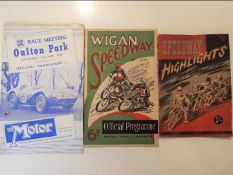 Speedway - Wigan Speedway programme,