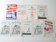 Rugby League - various international match programmes, England v Other Nationalities 1955,