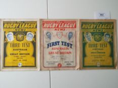 The Rugby League News - souvenir programmes First Test,
