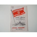 Liverpool F C - a football matchday programme, Liverpool -v- Cardiff City,