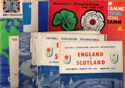 England Football Programmes. Good selection of home Internationals 1954-1960s.