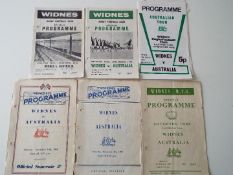 Rugby League - a collection of match programmes to include Widnes v Australia 1948,