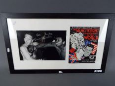 Boxing - A framed autograph montage of Brian London comprising black and white photograph signed by