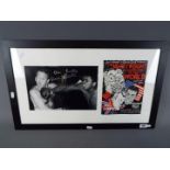 Boxing - A framed autograph montage of Brian London comprising black and white photograph signed by