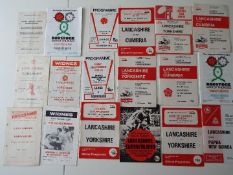 Rugby League - a collection of 18 match programmes Lancs v Yorks and Lancs v Cumbria,