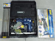 A Powercraft 850W concrete breaker, in case, masonry drill bits and an 850W reciprocating saw,