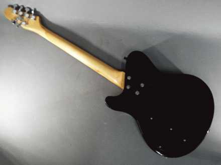 An electric guitar finished in satin black, branded by Indie, with soft carry case. - Image 3 of 4