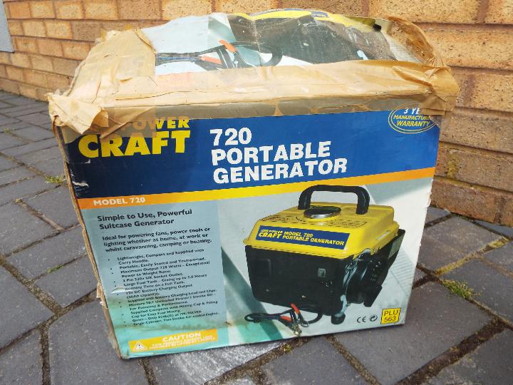 A Workzone tile cutter contained in original box and a Powercraft 720 Portable Generator, boxed. - Image 3 of 3