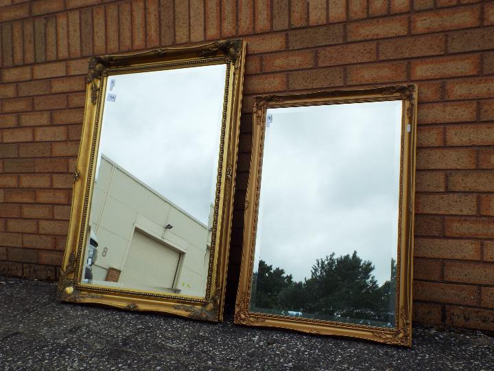 Two decorative gilt framed wall mirrors, largest approximately 76 cm x 106 cm. - Image 2 of 5