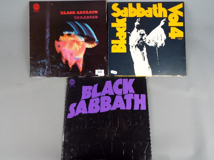 Black Sabbath - Three Black Sabbath albums, all Vertigo, comprising Master of Reality,