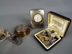 A mixed lot of collectables to include a barometer marked G.P.