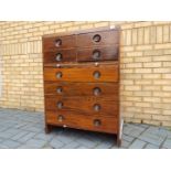 A chest of four over four drawers, approximately 107 cm x 79 cm x 52 cm.
