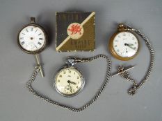 A collection of pocket watches,