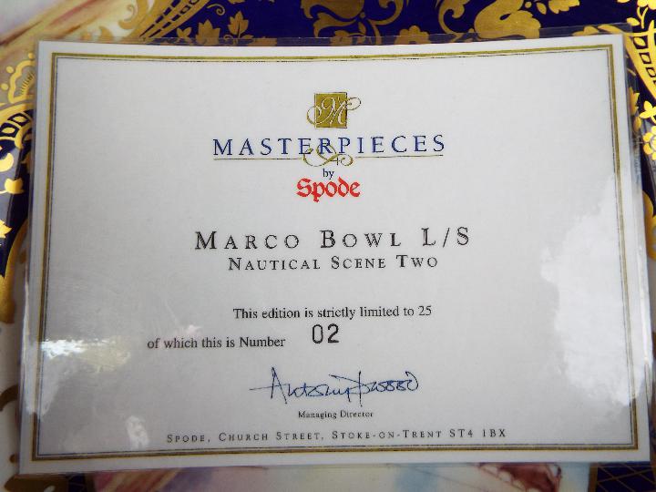 A limited edition Spode Marco Bowl decorated with a nautical scene, - Image 7 of 8