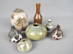 A collection of studio pottery to include Briglin Pottery and similar,