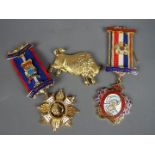 Two Royal Antediluvian Order of Buffaloes commemorative medals, one for H.