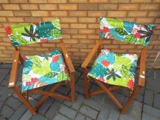 Garden Furniture - two folding directors chairs