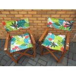 Garden Furniture - two folding directors chairs