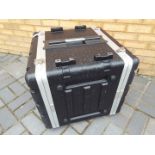 A Thomann Rack Case 12U, hard flight case.