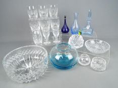 A collection of mixed glassware to include Stuart Crystal, Edinburgh Crystal,