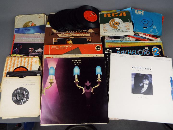 A collection of 7" and 12" vinyl records to include Tamla Mowtown, Procol Harum, The Who,