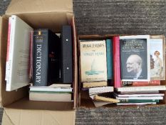 Books - a mixed lot of two boxes of hard