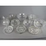 A quantity of glass bowls and similar to include Royal Brierley and others.