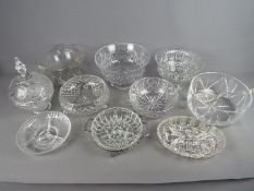 A quantity of glass bowls and similar to include Royal Brierley and others.