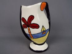 Lorna Bailey - a Lorna Bailey twin handled vase decorated in the Tropicana pattern,