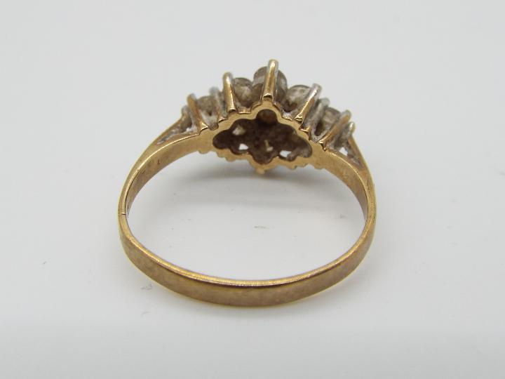 9ct Gold - a 9ct yellow Gold ring, size I ½, approx weight 1.74 grams all in. - Image 2 of 2