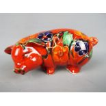 Anita Harris - a Anita Harris ceramic pig, signed, approx 7.