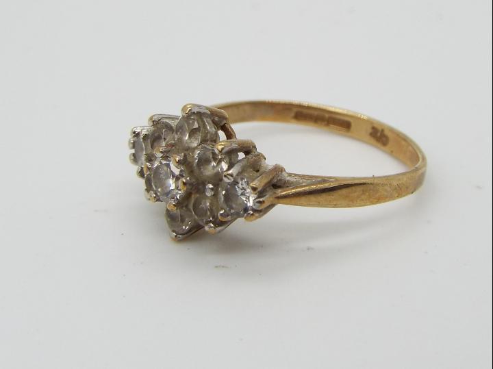 9ct Gold - a 9ct yellow Gold ring, size I ½, approx weight 1.74 grams all in.
