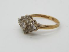 9ct Gold - a 9ct yellow Gold ring, size I ½, approx weight 1.74 grams all in.
