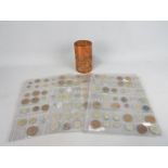 A small quantity of coins, foreign and UK,
