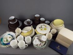 A collection of dinner and tea wares to include Hornsea 'Contrast', Royal Worcester 'Evesham',