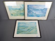 Three hunting related, limited edition prints after Robin Furness,