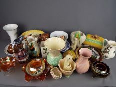 A mixed lot of ceramics and glassware to include Beswick, Royal Doulton, Sylvac,