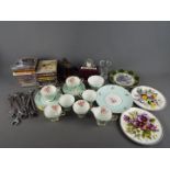 A mixed lot to include ceramics, BBC Radio Collection CD's and cassettes, cut glass vase,