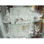 A quantity of glassware to include Edinburgh Crystal, Dartington, Stuart Crystal and similar,