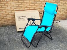 Two SupaGarden, Zero Gravity Chair, folding garden chairs, contained in original boxes.