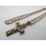 Swarovski Crystals Memories - a hallmarked silver pendant and chain,