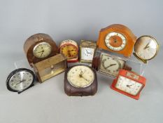 A mixed lot of ten vintage clocks to include a Temco, Smith Sectric, Ingersoll, Beltime, Westclox,