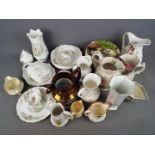 A quantity of Aynsley 'Wild Tudor' ceramics to include, bowl, vase, jugs,