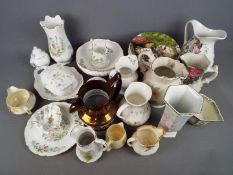 A quantity of Aynsley 'Wild Tudor' ceramics to include, bowl, vase, jugs,