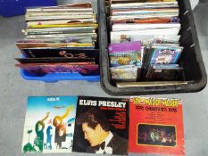 A quantity of vinyl records and CDs comprising classical, Elvis, ABBA and other.