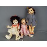 Pedigree Dolls - a collection of three Pedigree dolls to include a girl doll with jointed head,