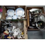 A mixed lot comprising metalware, ceramics to include Royal Doulton dinner and tea wares,