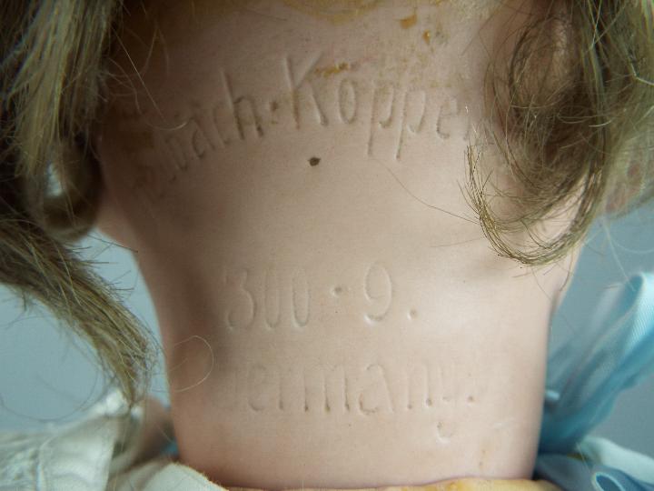 Heubach Koppelsdorf - a girl doll with ceramic face, painted eyebrows and lashes, - Image 6 of 6
